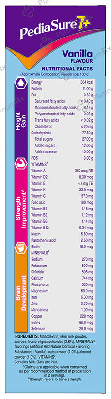 PediaSure Powder for Growing Children Vanilla with Oats & Almond 400 gm