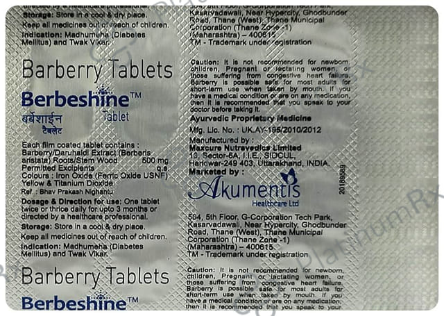 Berbeshine Tablet 10s