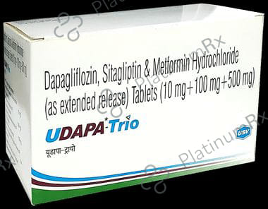 Udapa Trio 10/500/100mg Tablet ER 10s