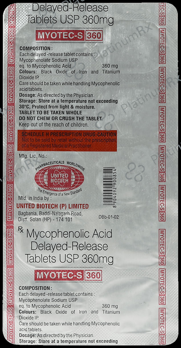 Myotec S 360mg Tablet