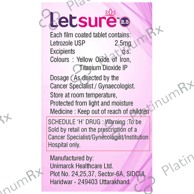 Letsure 2.5mg Tablet 5s