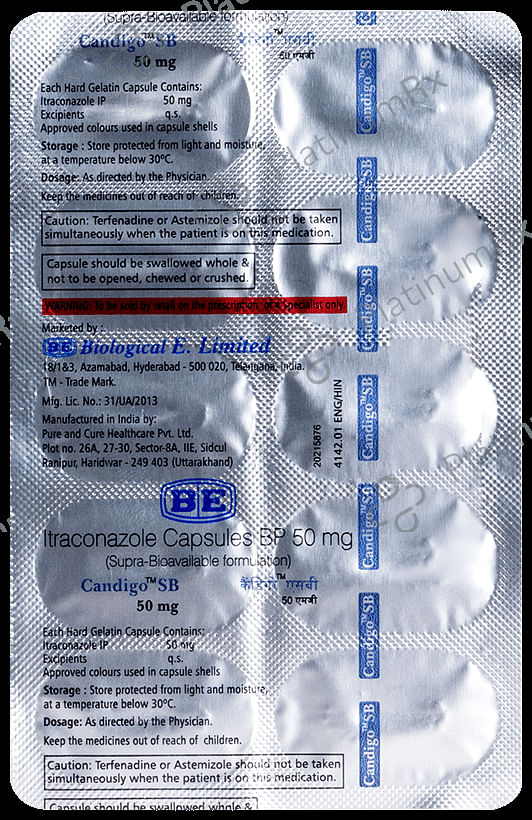Candigo SB 50 mg Capsule