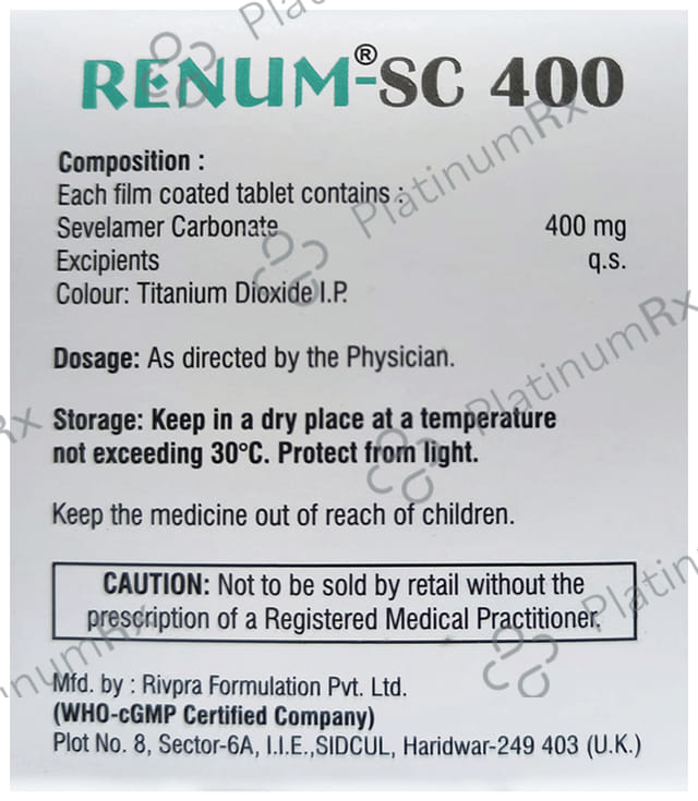 Renum SC 400mg Tablet