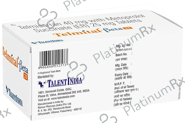 Telmital Beta 25 Tablet ER 10s