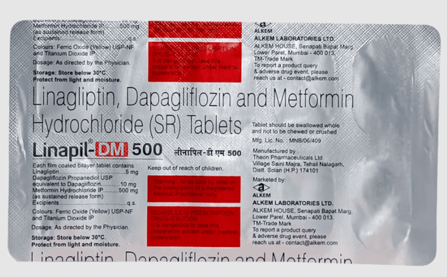 Linapil Dm 500mg Tablet 10s