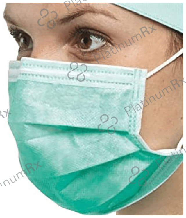 7 Shield 3 Ply Disposable Protective Face Mask Green 100 masks