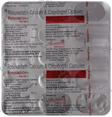 Rosycap CV 10/75mg Capsule 15s