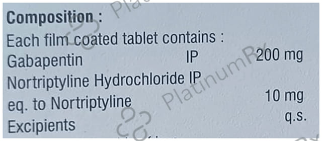 Gabapest NT 200/10mg Tablet 10s
