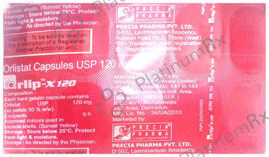 Orlip X 120mg Capsule 10s