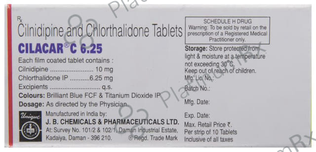 Cilacar C 6.25/10mg Tablet 10s