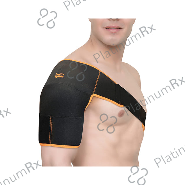 Tynor Shoulder Support Double Lock Neoprene Universal Orange & Black 1s