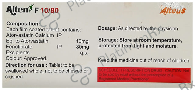 Alten F 10/80mg Tablet 15s