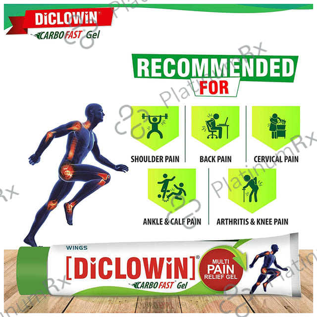 Diclowin Carbofast Pain Relief Gel 30gm
