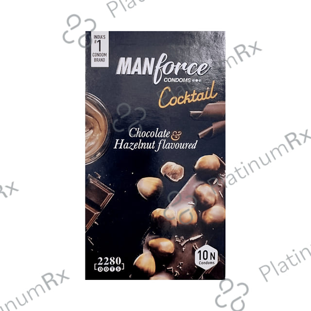 Manforce Dotted Ring Cocktail Chocolate & Hazelnut Flavour Condom 10s