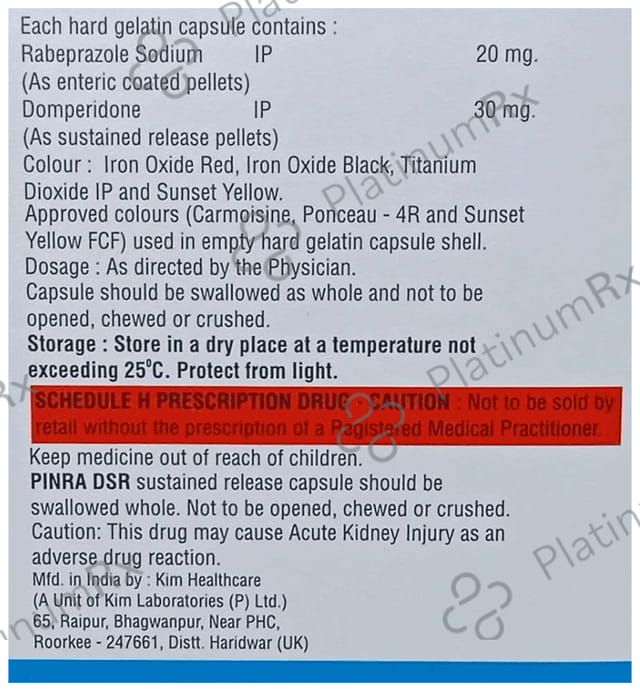 Pinra DSR 30/20mg Capsule 10s