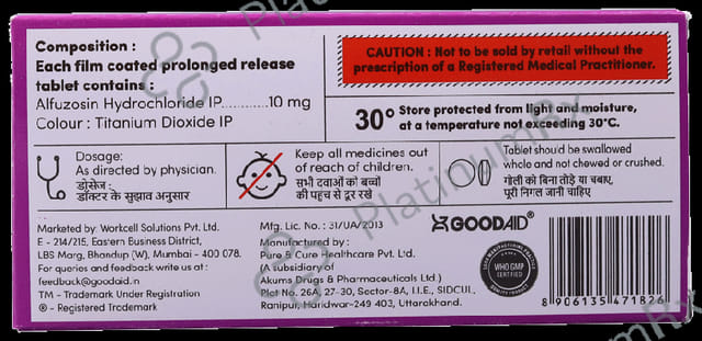 Aidalfa 10mg Tablet PR 10s