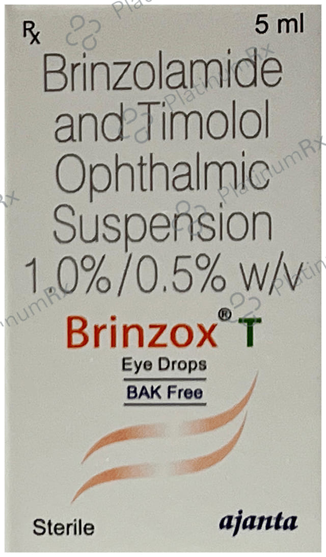 Brinzox T Bak Free Eye Drops 5ml