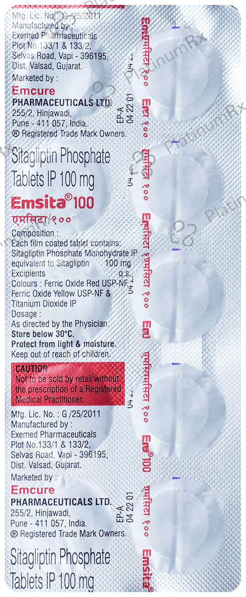 Emsita 100mg Tablet 10s