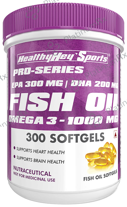 HealthyHey Sports Pro-Series Fish Oil Omega 3, 1000mg Softgels