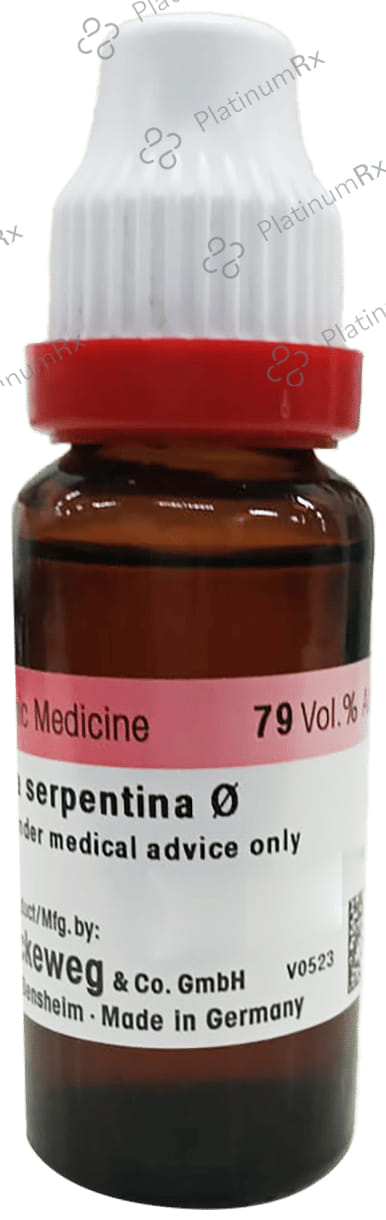 Dr Willmar Schwabe Germany Rauwolfia Serprntina Mother Tincture Q
