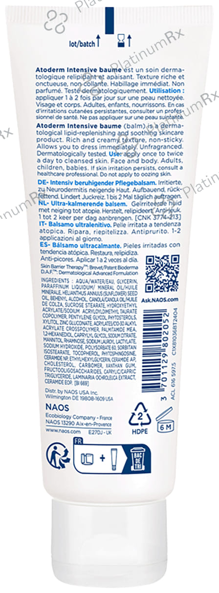 Bioderma Atoderm Intensive Baume Ultra Soothing Balm 45ml