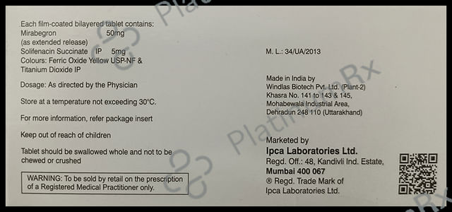 Mirbeg S 50/5mg Tablet ER 10s
