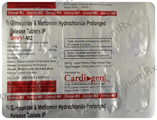 Gmryl M 2/500mg Tablet PR 10s