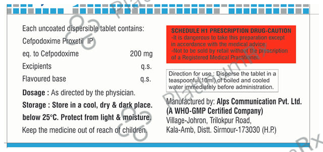 Cefdomart 200 DT Tablet