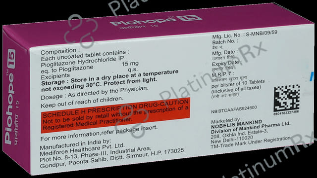 Piohope 15mg Tablet 10s