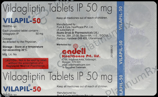 Vilapil 50mg Tablet 15s