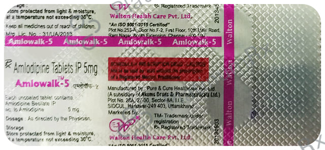 Amlowalk 5mg Tablet 10s