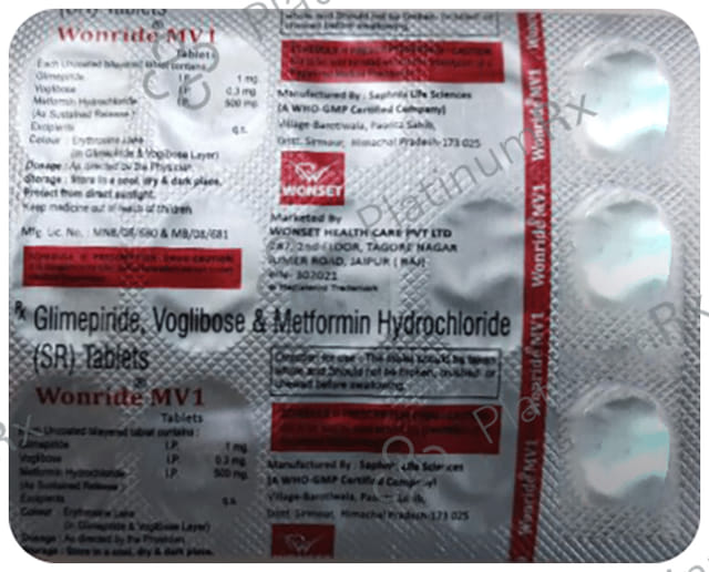 Wonride MV 1 Tablet SR 15 Tablet SR