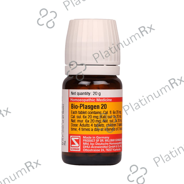 Dr Willmar Schwabe Germany Bio-Plasgen 20 Tablet