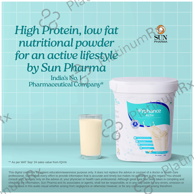 Prohance Activ Nutrition Vanilla Powder 400gm