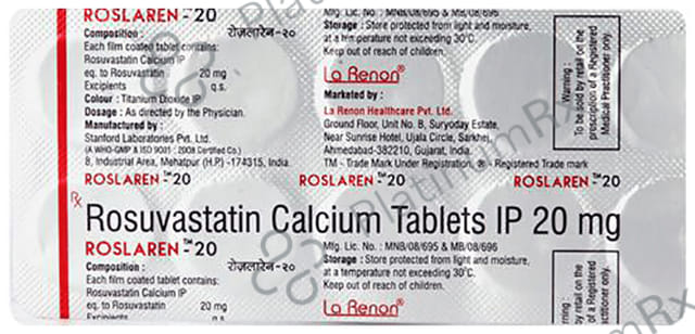 Roslaren 20mg Tablet 10s