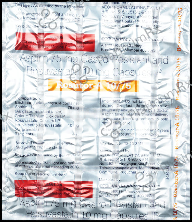 Rosutor A 10/75mg Capsule 20s