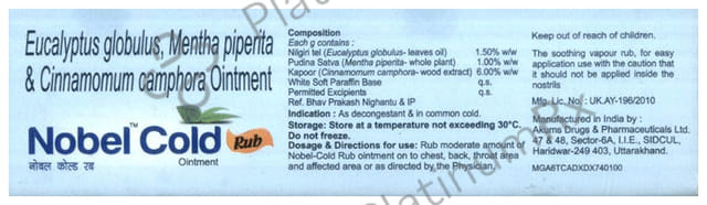 Nobel Cold Rub Ointment
