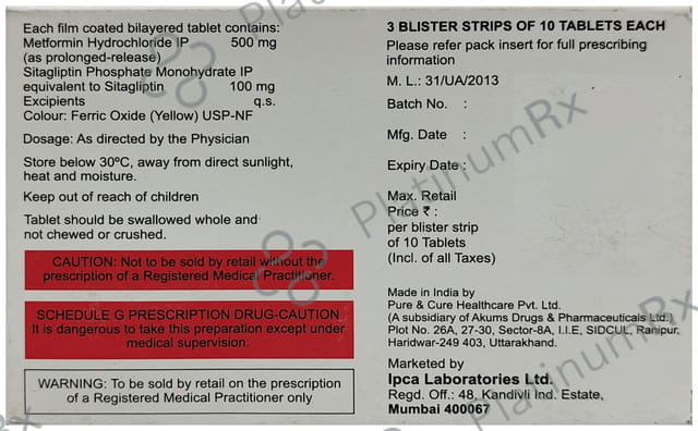 Suitglip M XR 100/500 Tablet