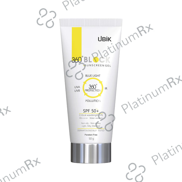 360 Block Sunscreen SPF 50+ PA+++ Gel 50gm