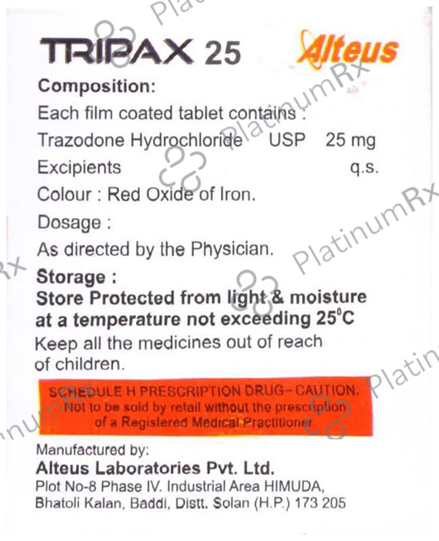 Tripax 25mg Tablet 15s
