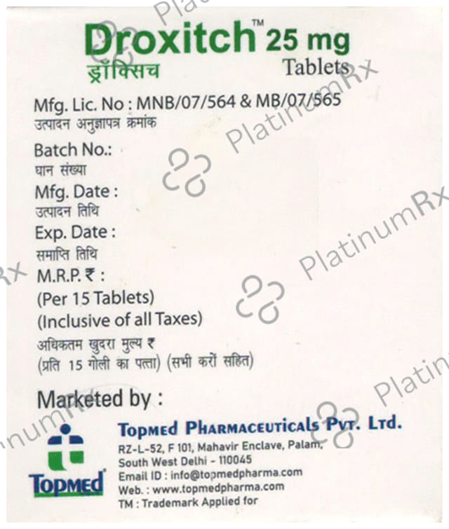 Droxitch 25mg Tablet