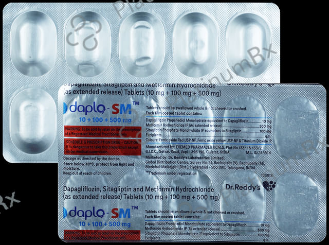 Daplo SM 10/500/100mg Tablet ER 10s