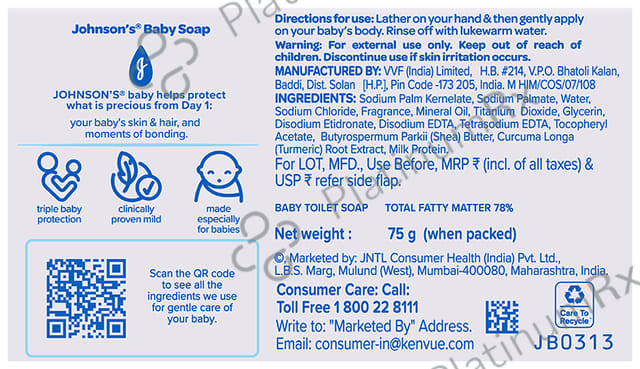Johnson's Baby Soap 75gm