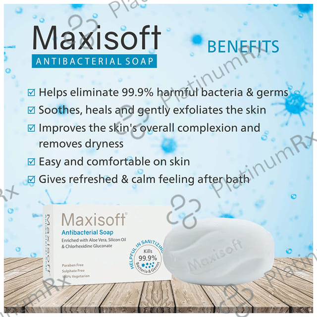 Maxisoft Antibacterial Soap (75gm Each) 1 Pack