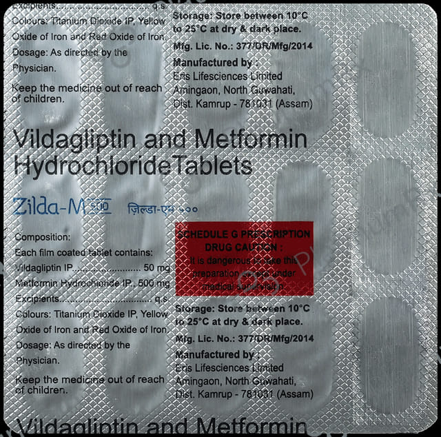 Zilda M 500mg/50mg Tablet