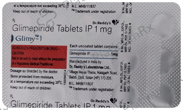 Glimy 1mg Tablet 15s