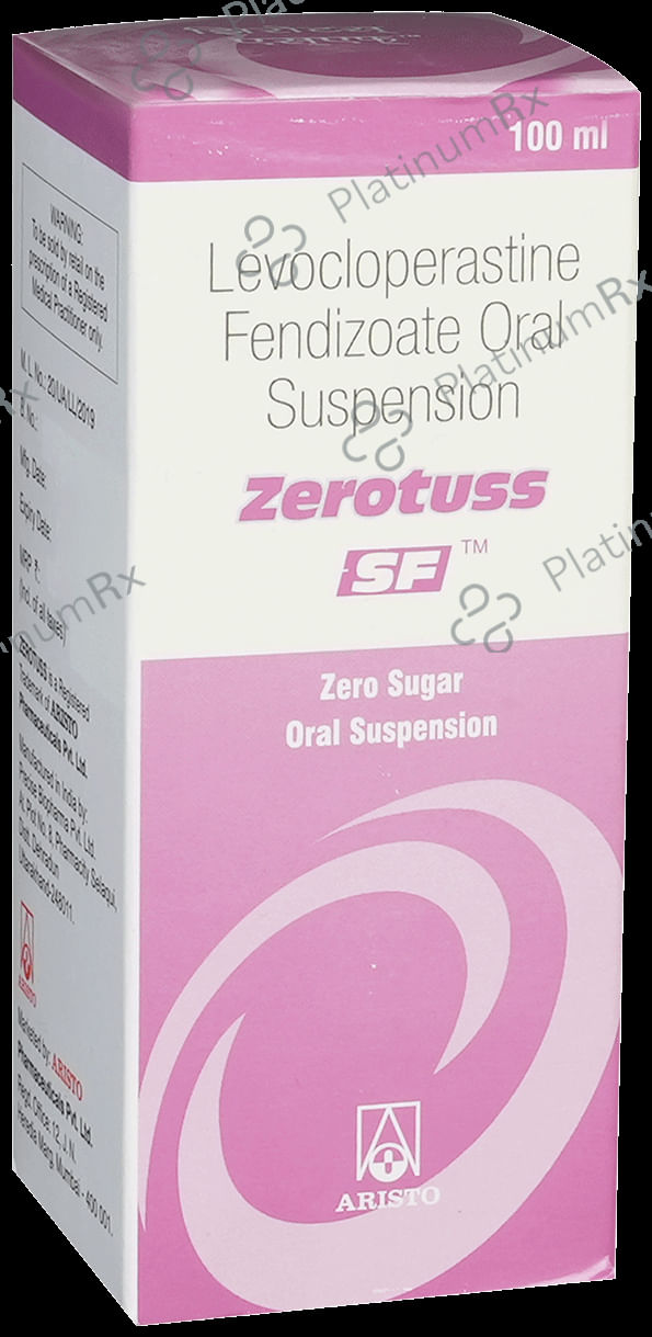 Zerotuss 20mg Sugar Free Oral Suspension 100ml