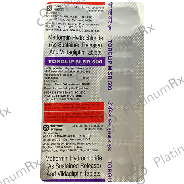 Torglip M 50/500mg Tablet SR 10s