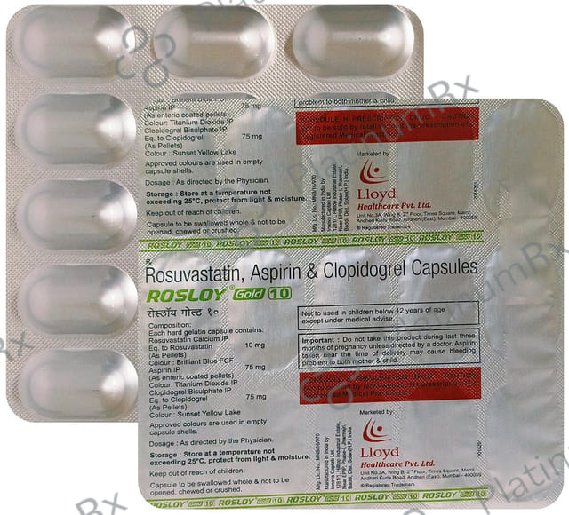 Rosloy Gold 10/75/75mg Capsule 15s