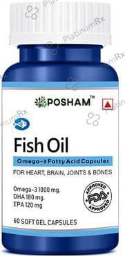 Posham Omega 3 Fatty Acid Fish Oil Soft Gelatin Capsule